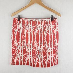 Michael Kors Skirt Women 6 Sequined Coral Bamboo Pattern Pencil Lined  Side Zip